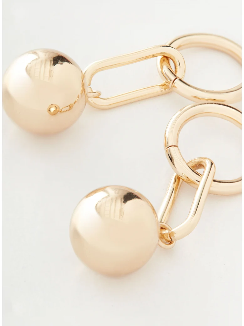 Earrings finished with a gold bead