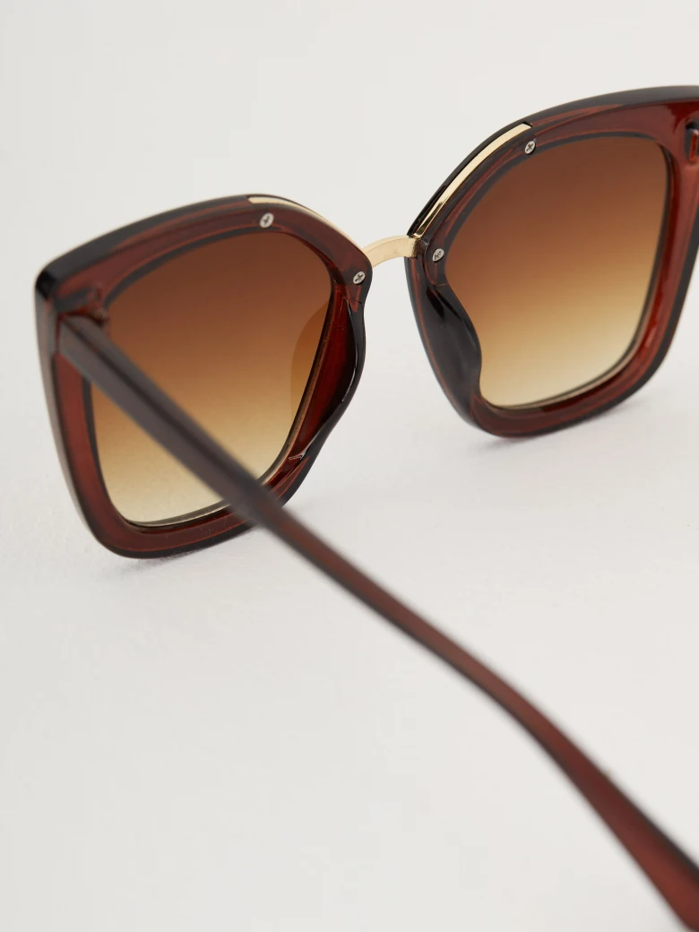 Brown sunglasses in cat-eye shape