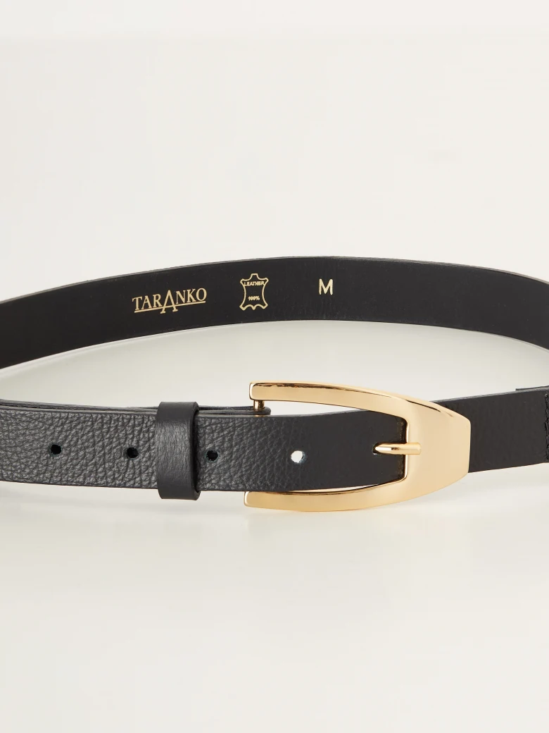 Black belt with gold buckle