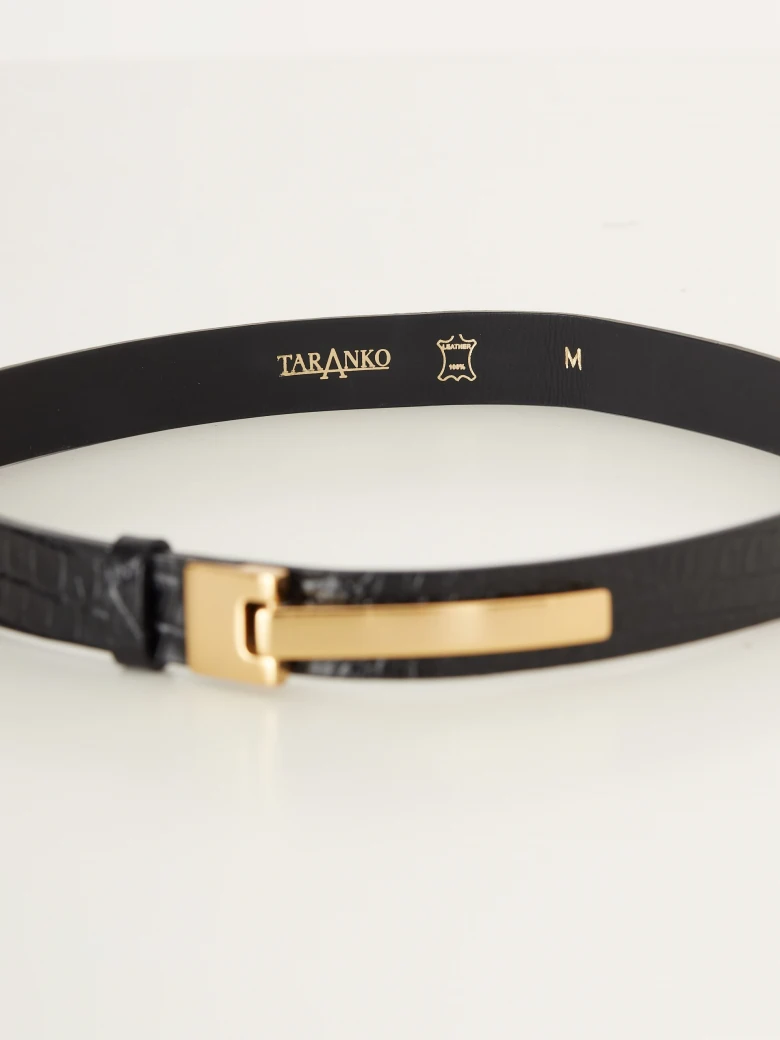 Thin belt with elegant buckle