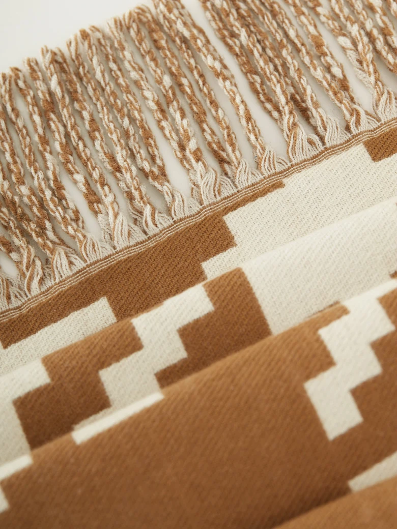 Soft scarf in geometric pattern