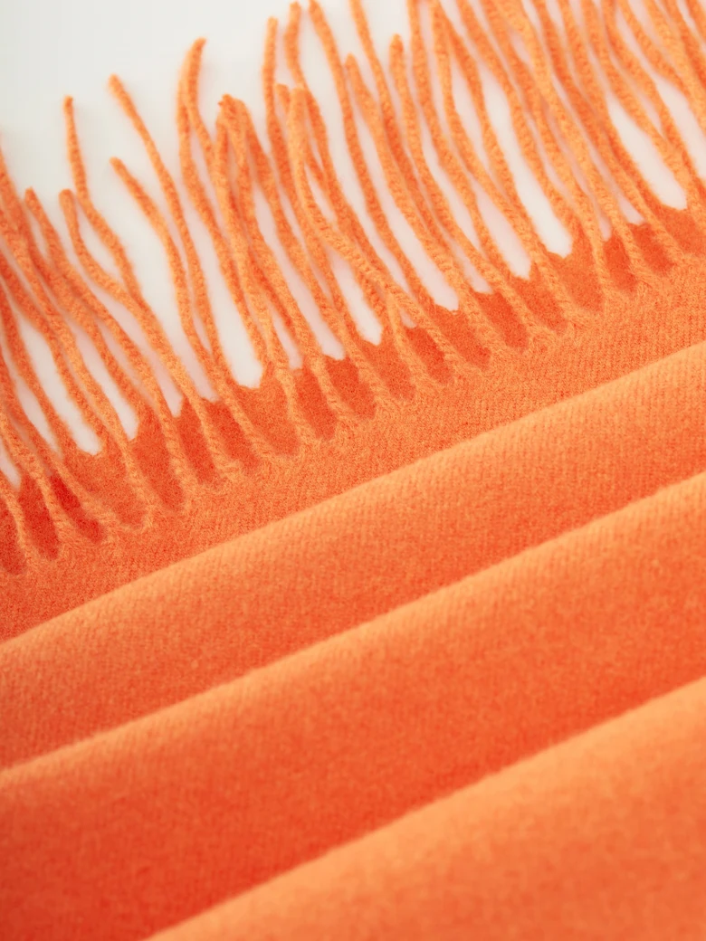 Orange wool shawl