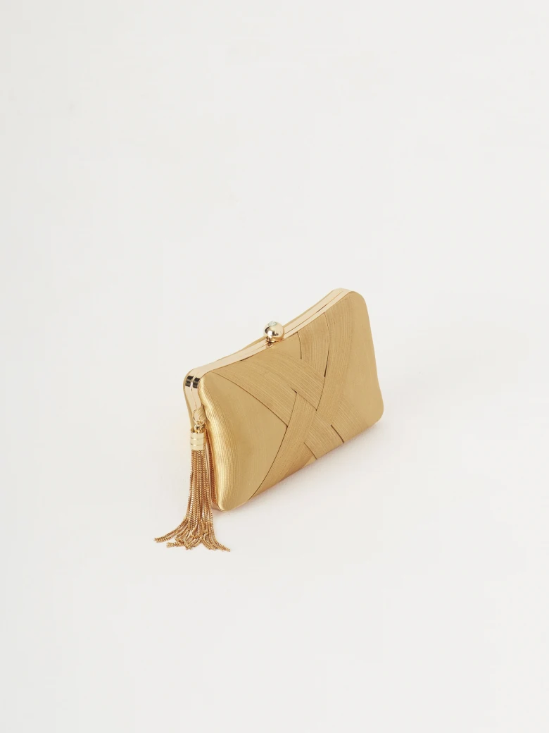 Golden handbag with chain