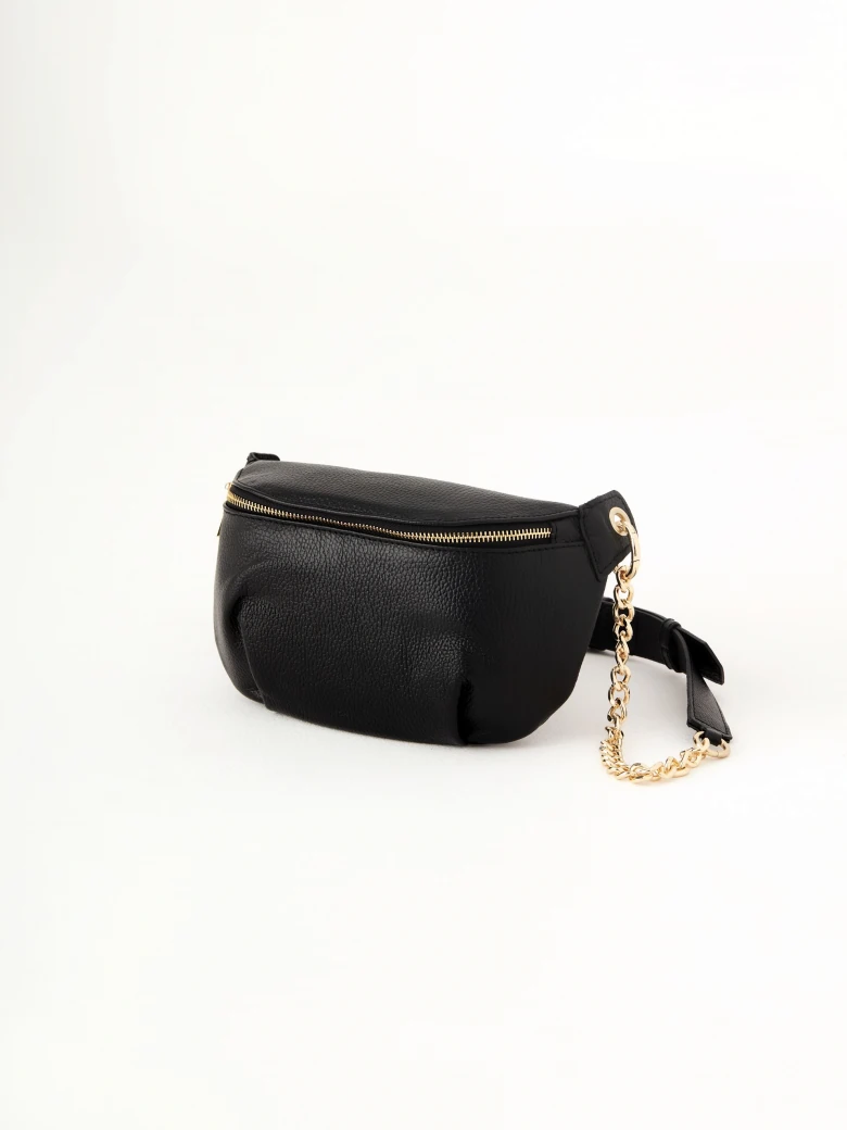 Black leather nerd bag