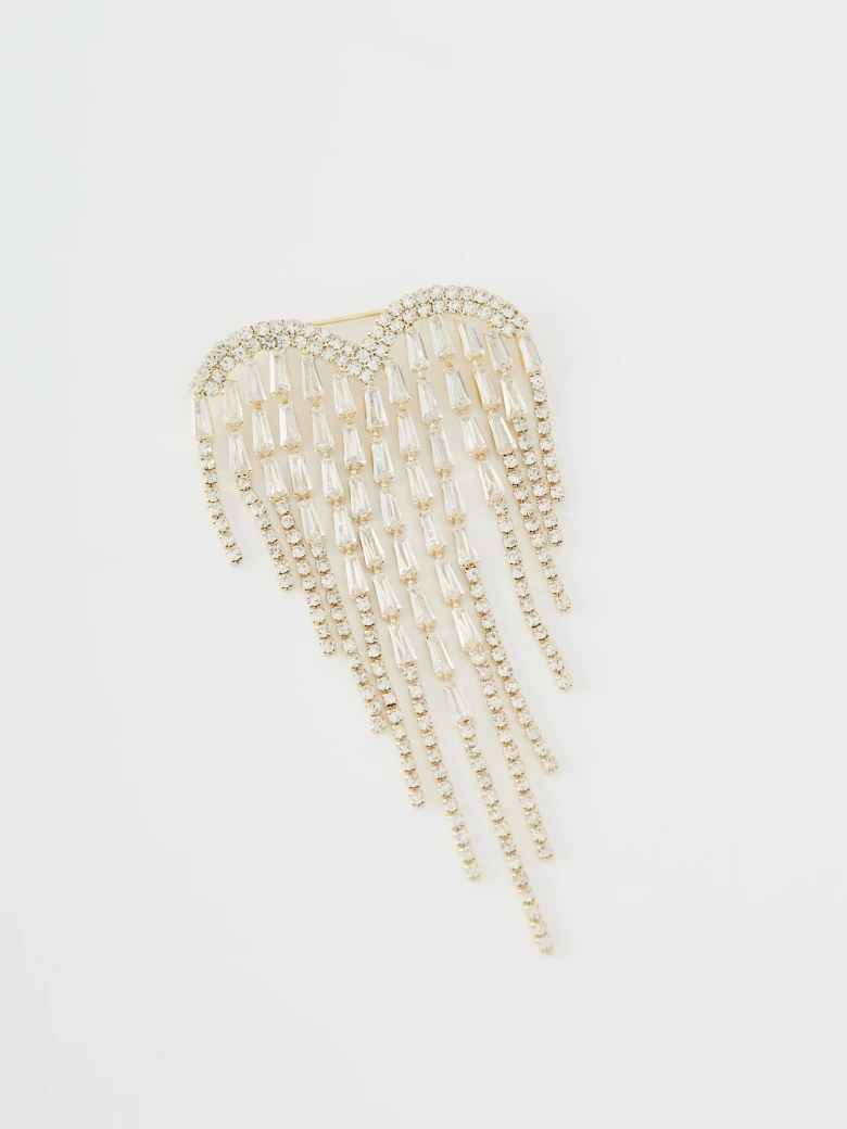 Brooch with cascading ornaments