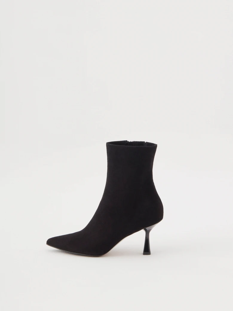 Classic black heeled boots