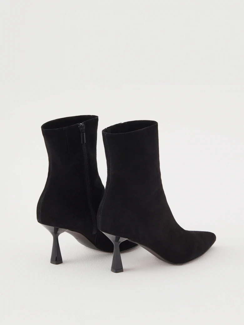 Classic black heeled boots