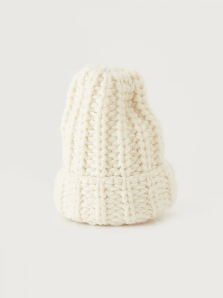 White wool cap