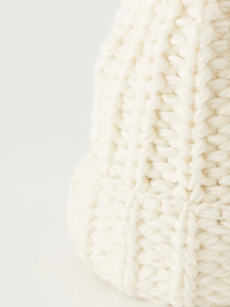 White wool cap