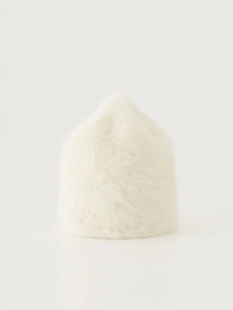 White angora hat