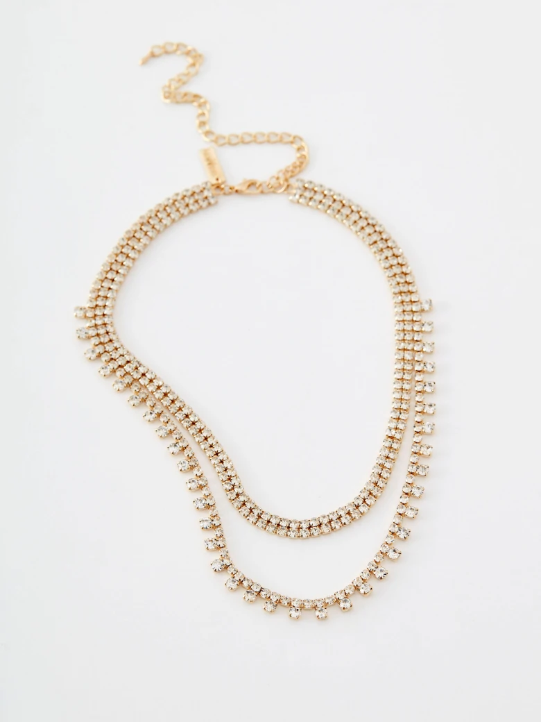 Set of two necklaces in gold color