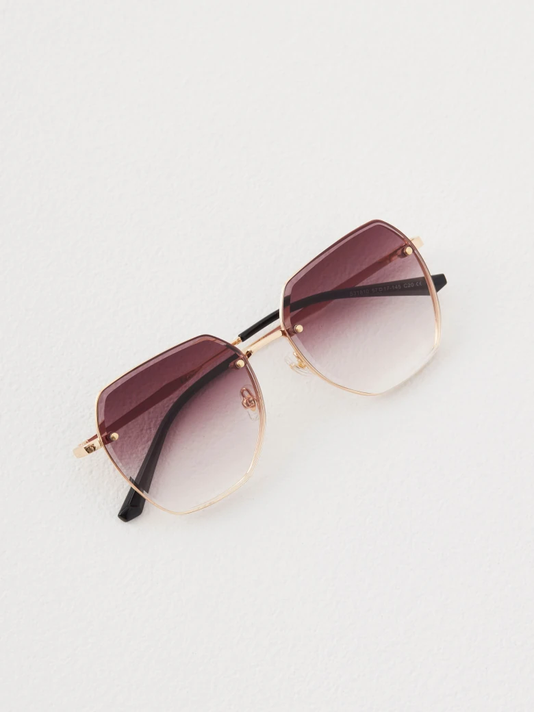 Large sunglasses with metal frames