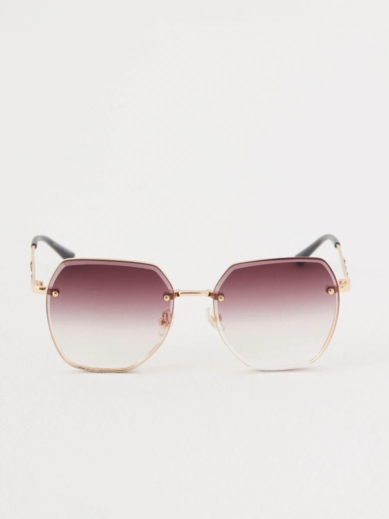 Large sunglasses with metal frames