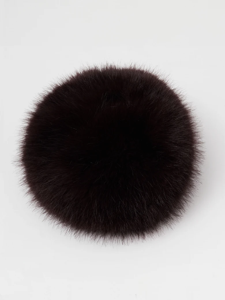 Chocolate faux fur hat