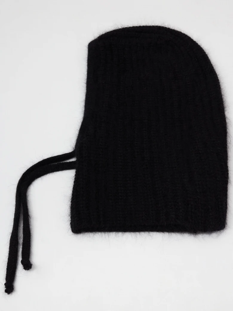 Black balaclava with angora