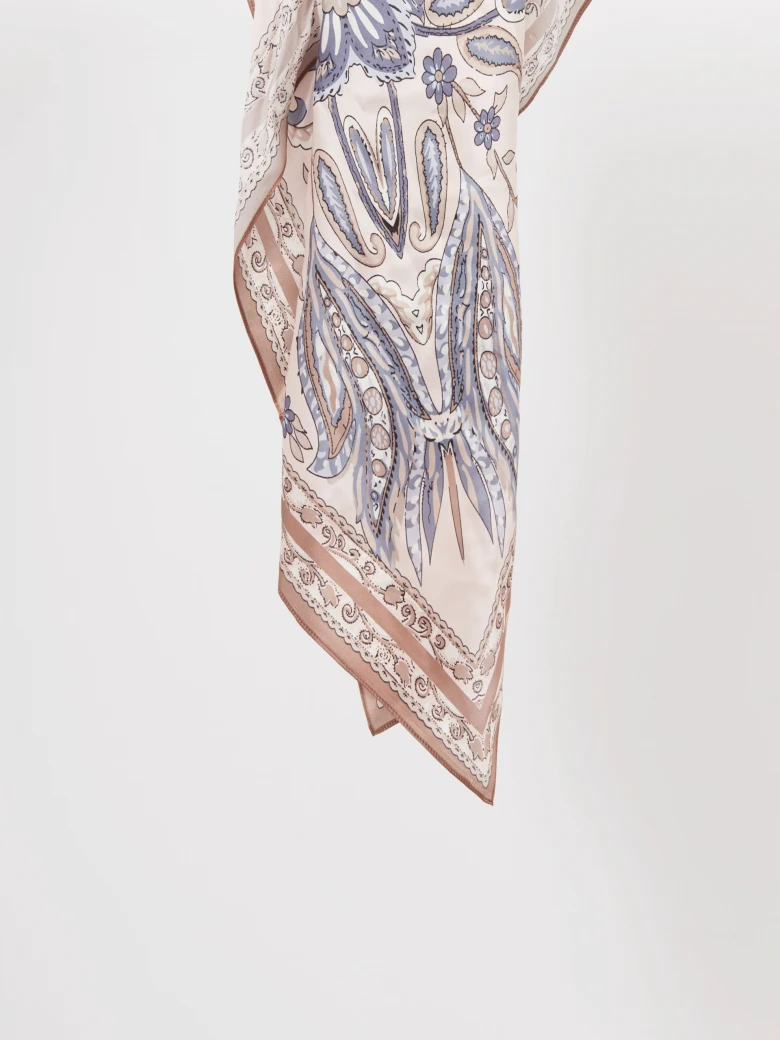 Large silk patterned scarf
