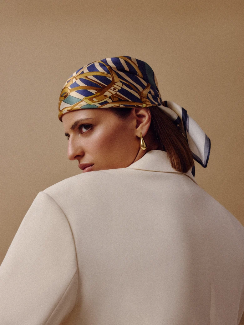 Silk patterned scarf