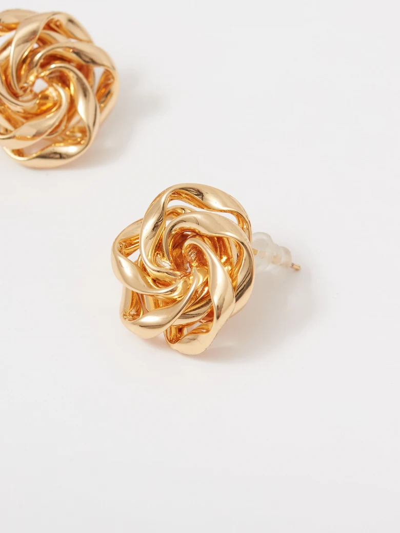 Braided flower earrings
