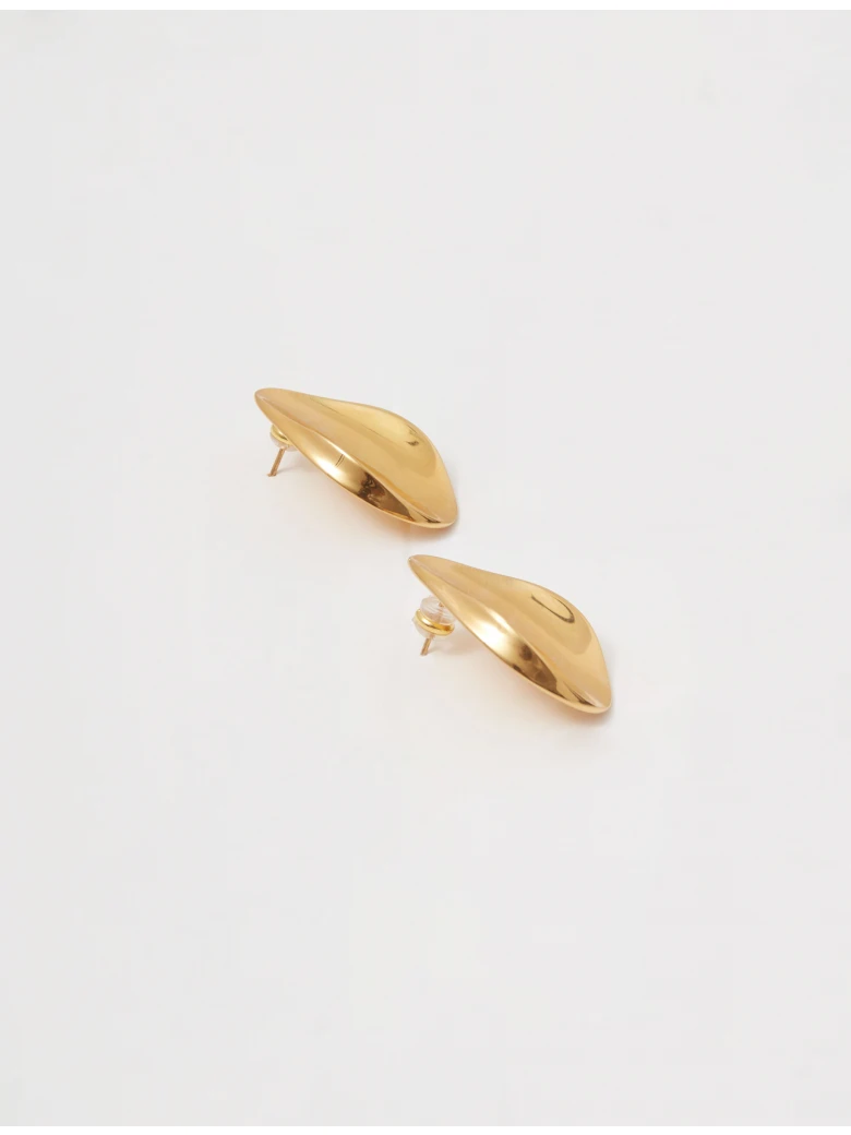 Gold-plated drop-shaped earrings