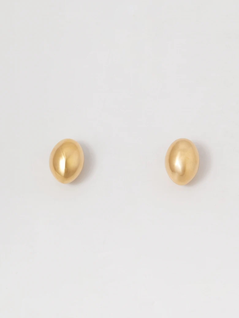 Gold-plated earrings with an organic shape
