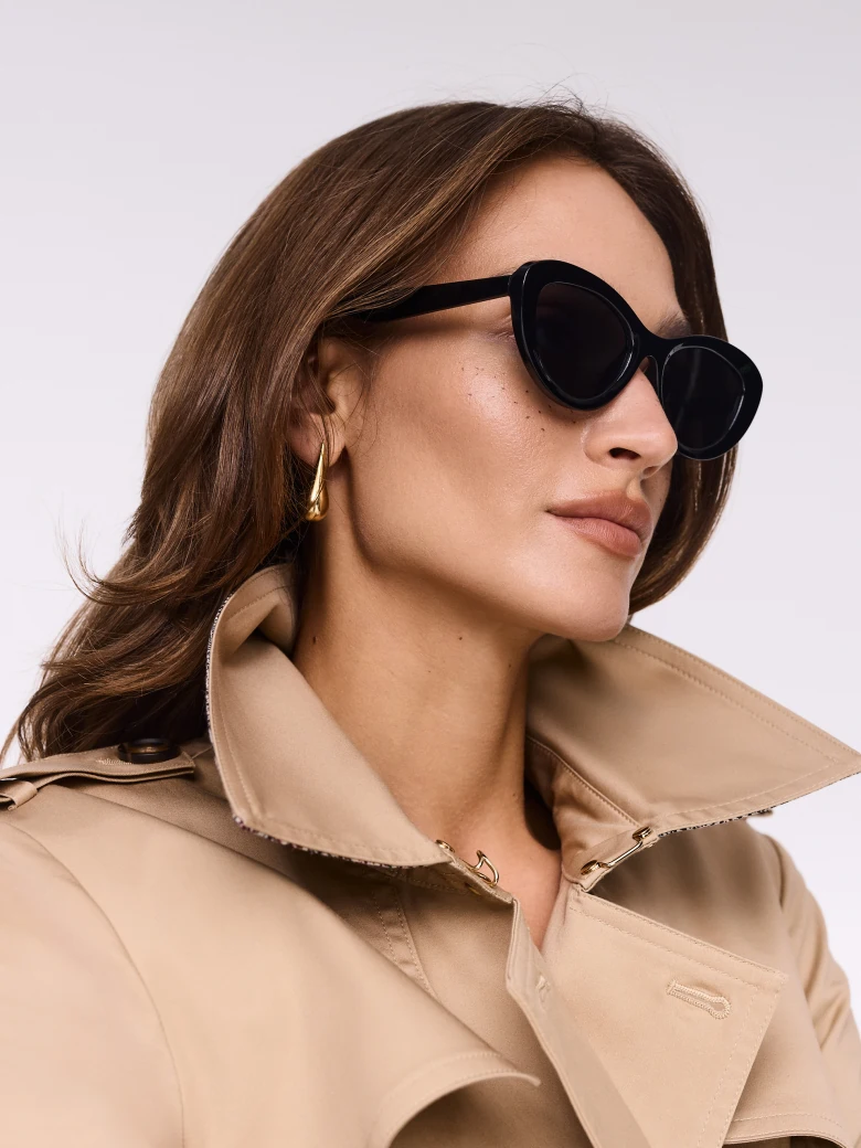 Black cat-eye sunglasses