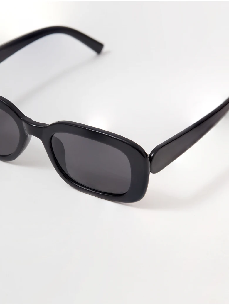 Black rectangular sunglasses