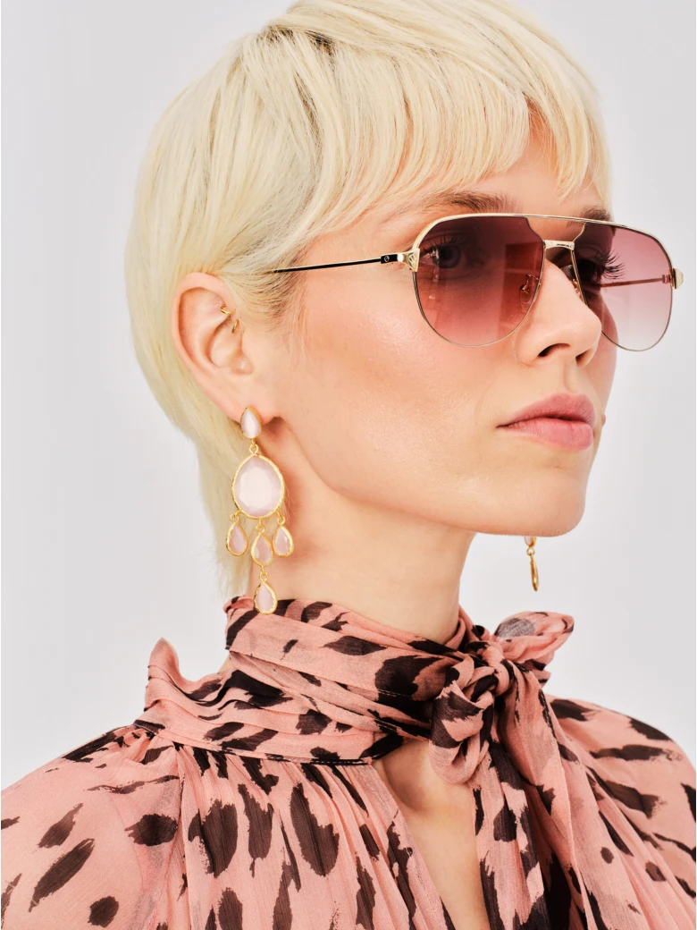 Gold-colored sunglasses