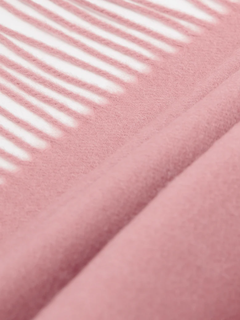 Pink wool scarf with cashmere blend