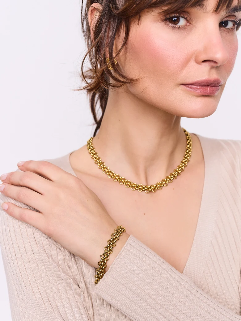 Gold-plated chain bracelet