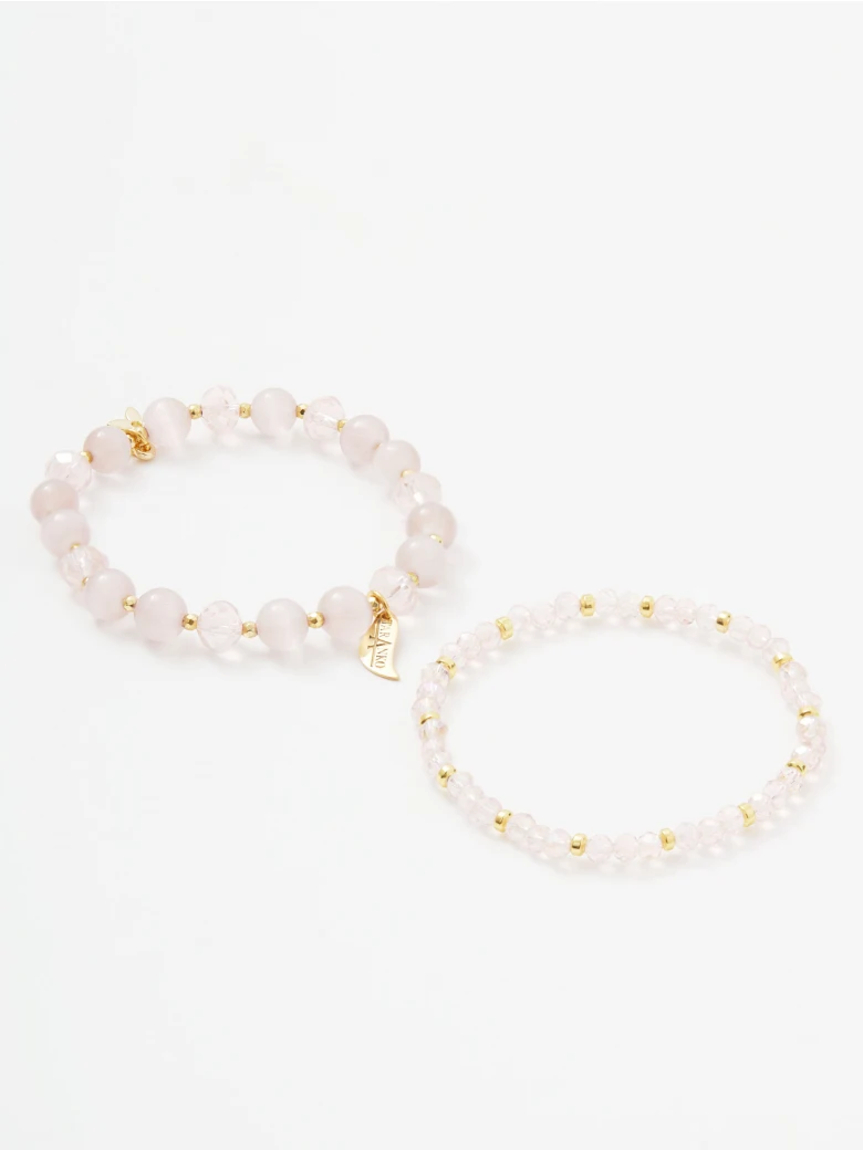 Gold-plated bracelet with beads