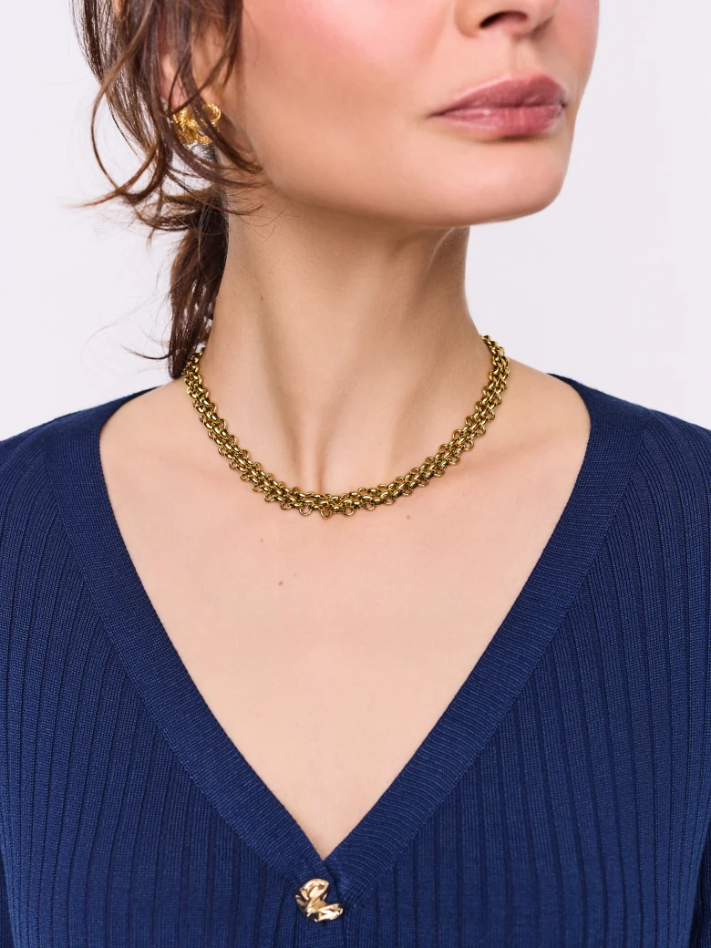 Gold-plated chain necklace