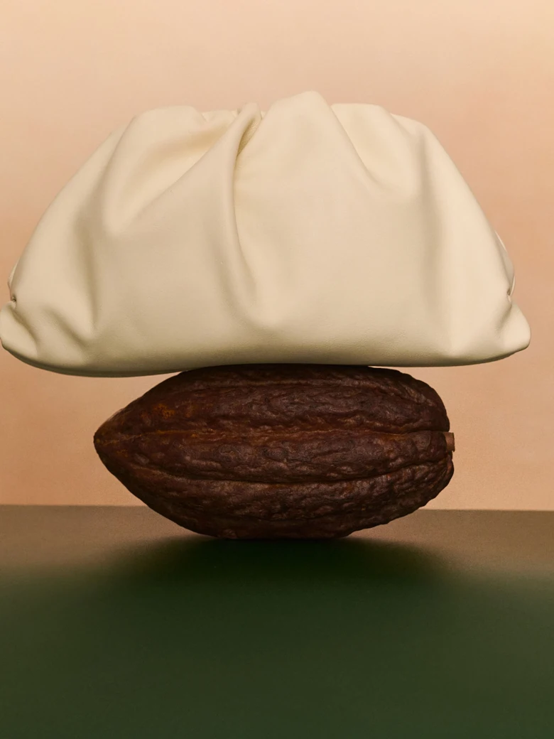 Small leather bag made of natural leather
