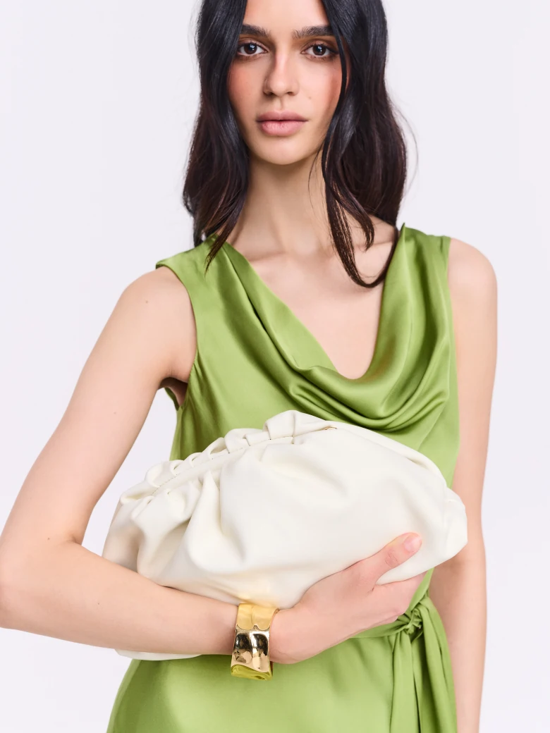 Small leather bag made of natural leather