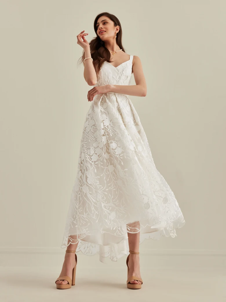 LACED MIDI DRESS