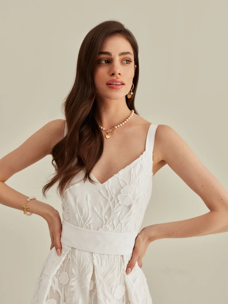 LACED MIDI DRESS