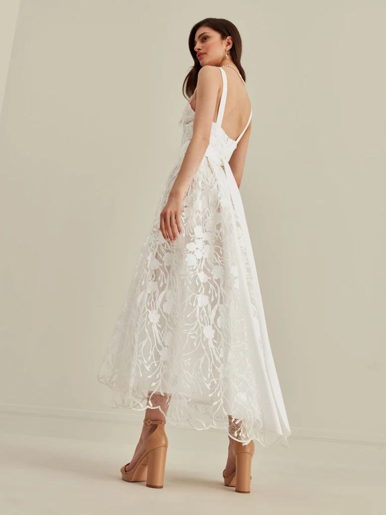 LACED MIDI DRESS