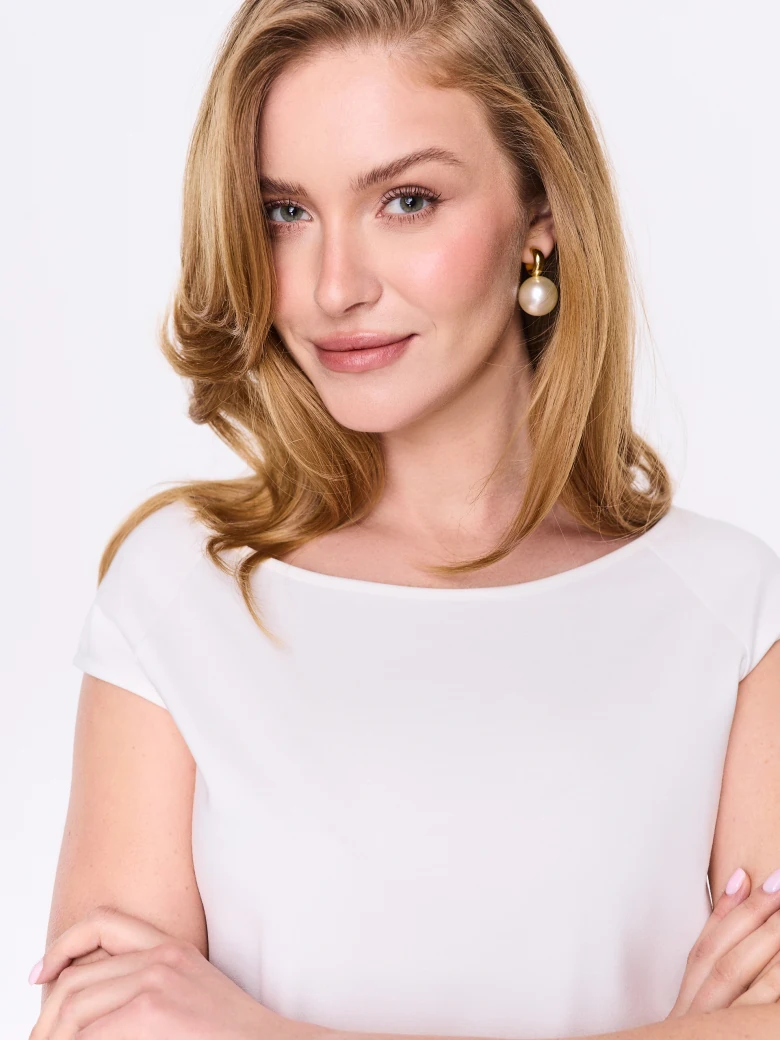 White short-sleeved blouse