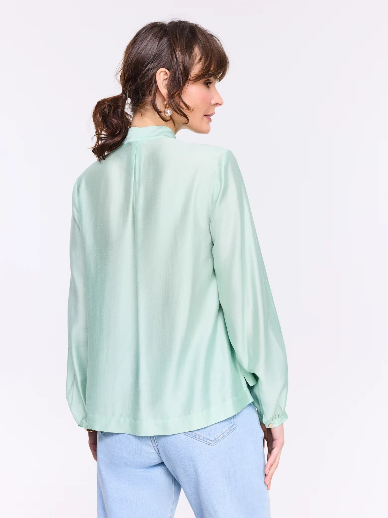 Elegant mint shirt with tie