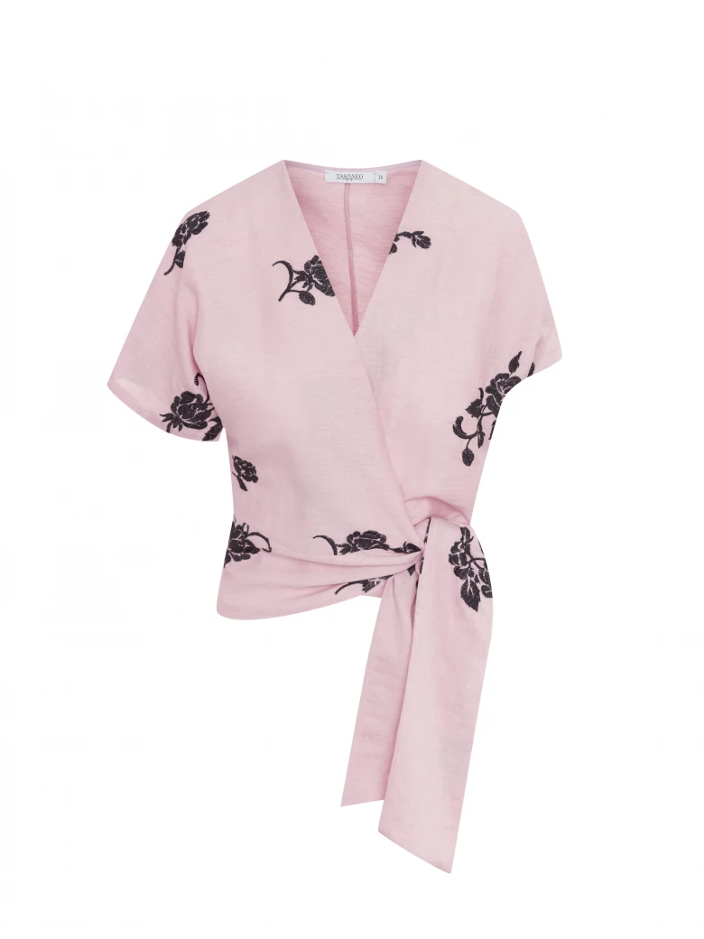 Powder Pink Floral Blouse