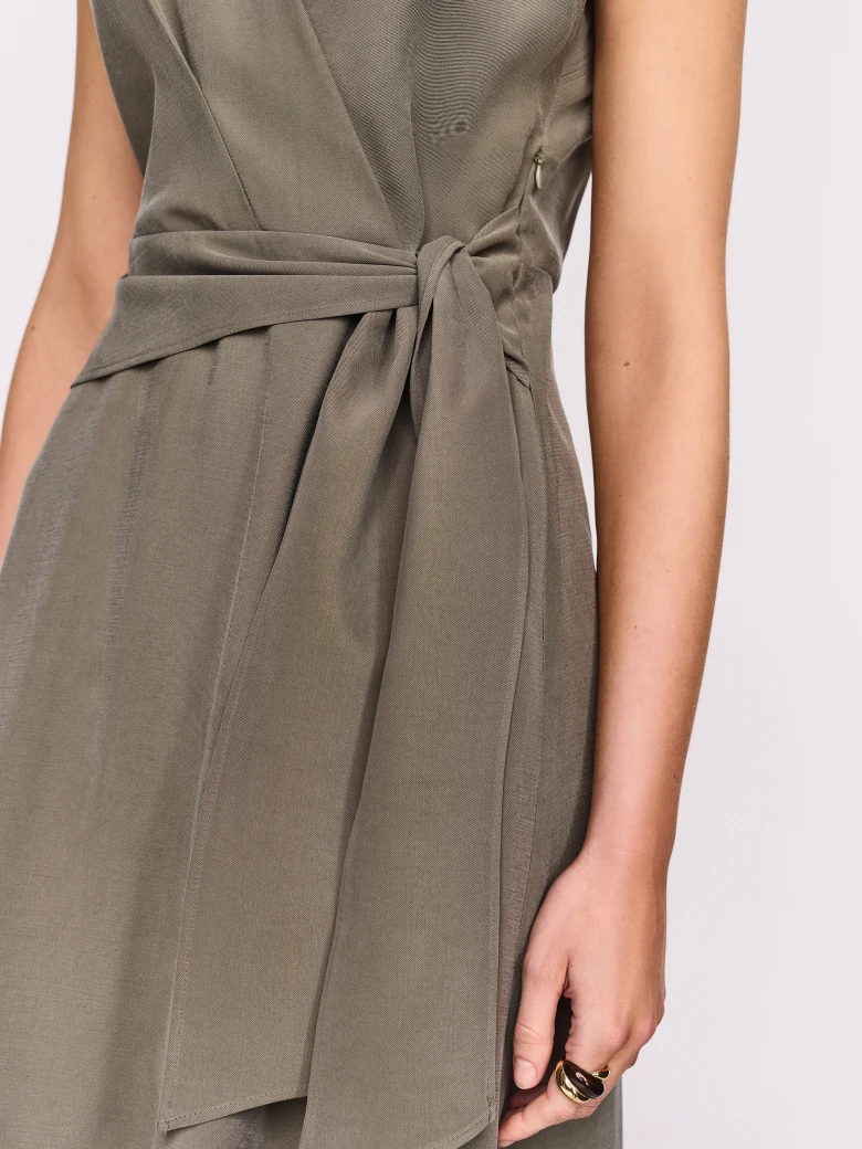 Wrap midi dress