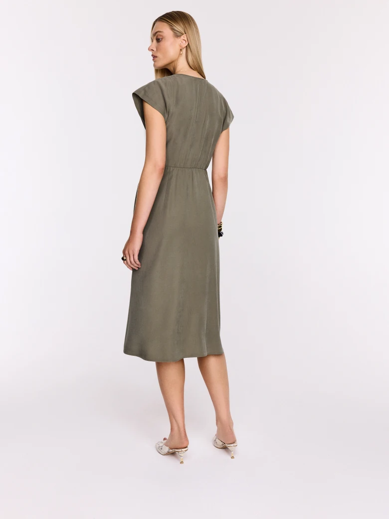 Wrap midi dress