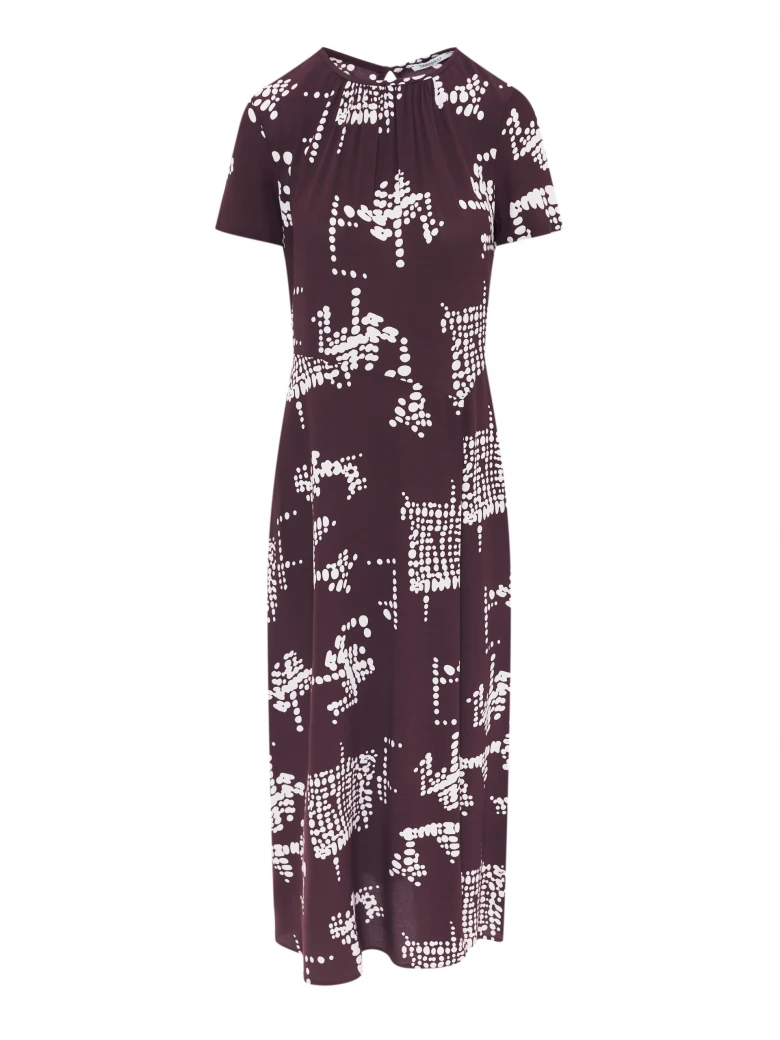 Midi dress with abstract print