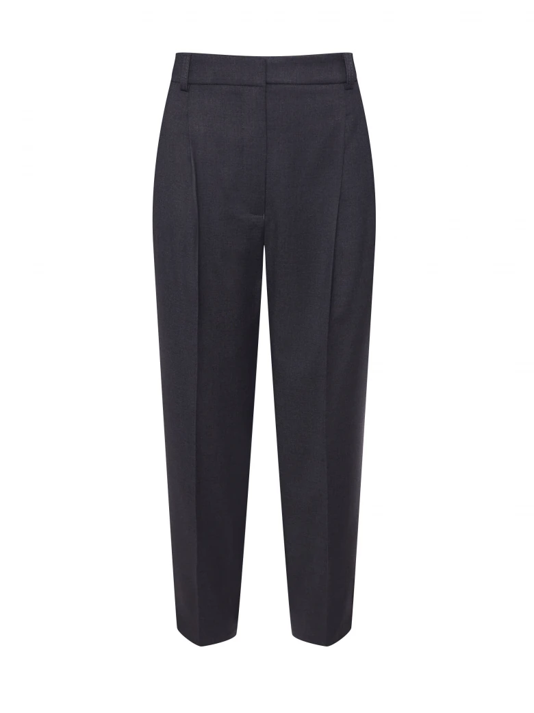 Dark gray high-waisted pants