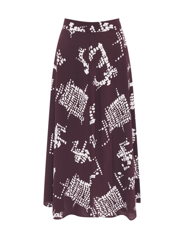 Elegant asymmetrical skirt with print