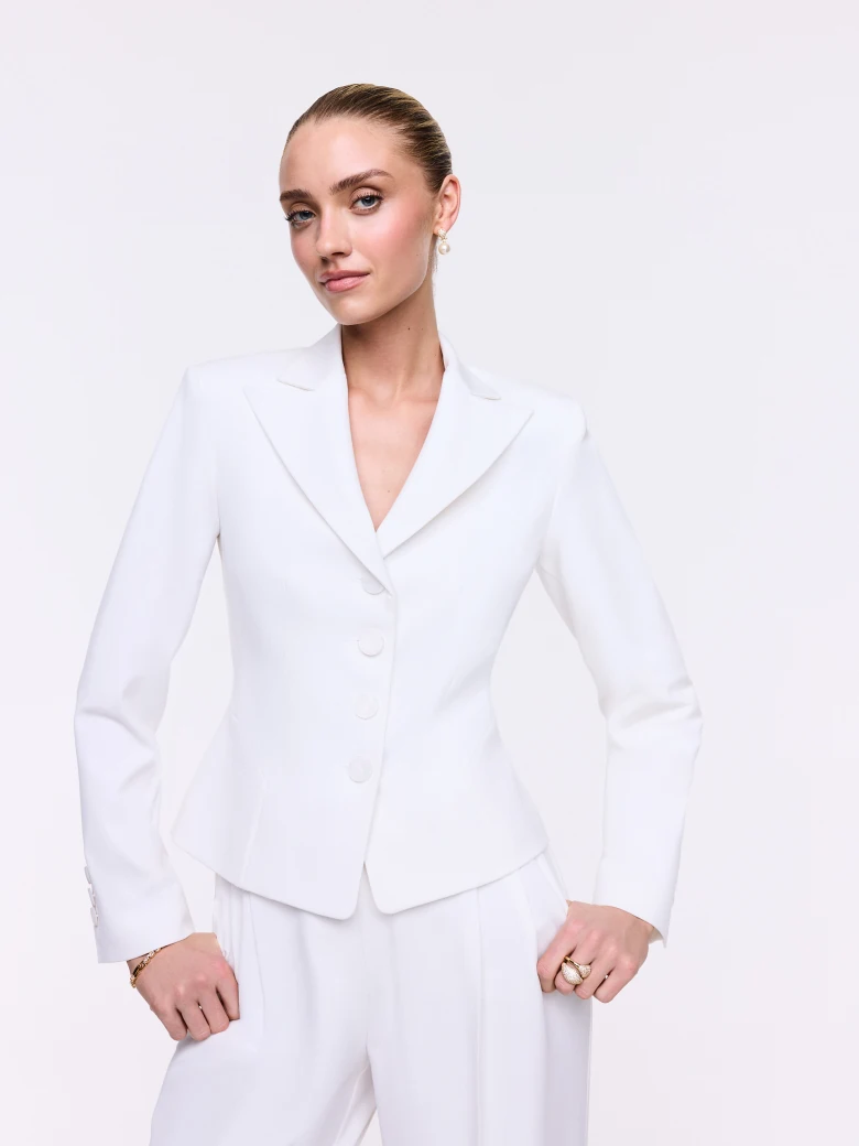 White tailored blazer