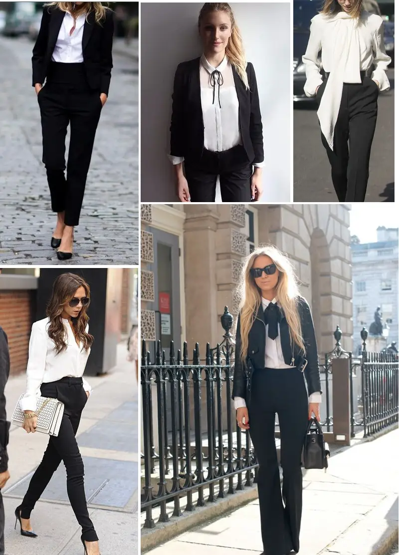 BLACK AND WHITE OFFICE FASHION