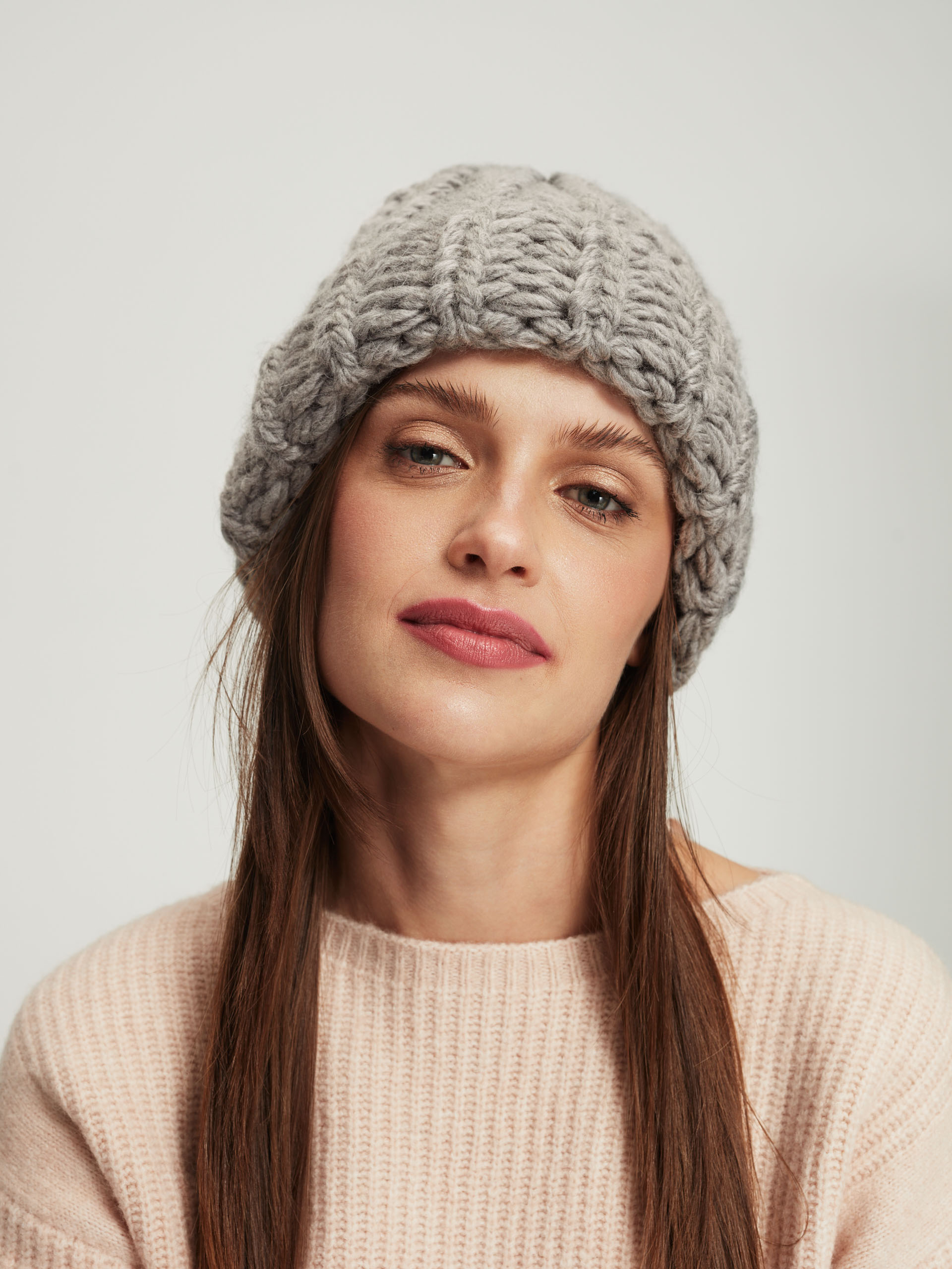 Beanie with decorative weave