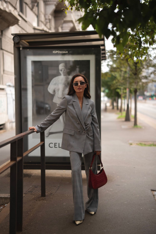 Classic grey checked jacket