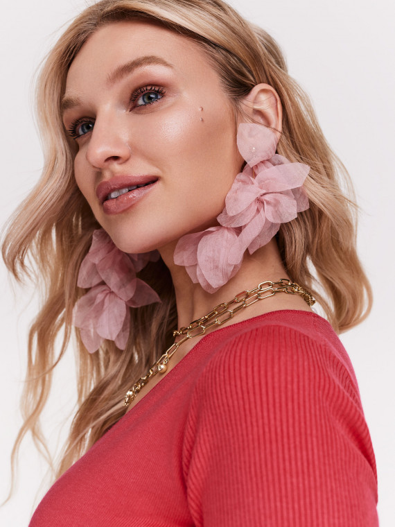 Pastel earrings à la flower petals