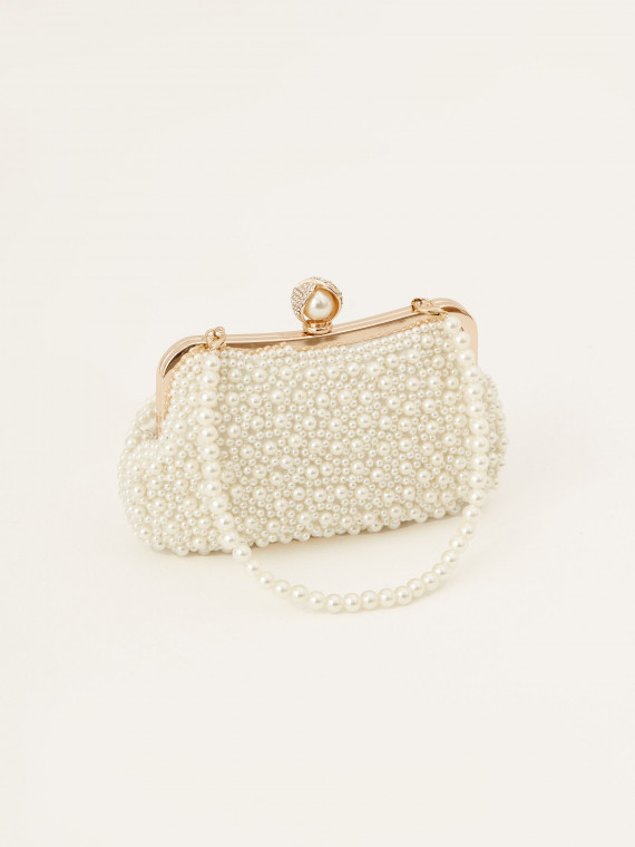 Pearl clutch bag